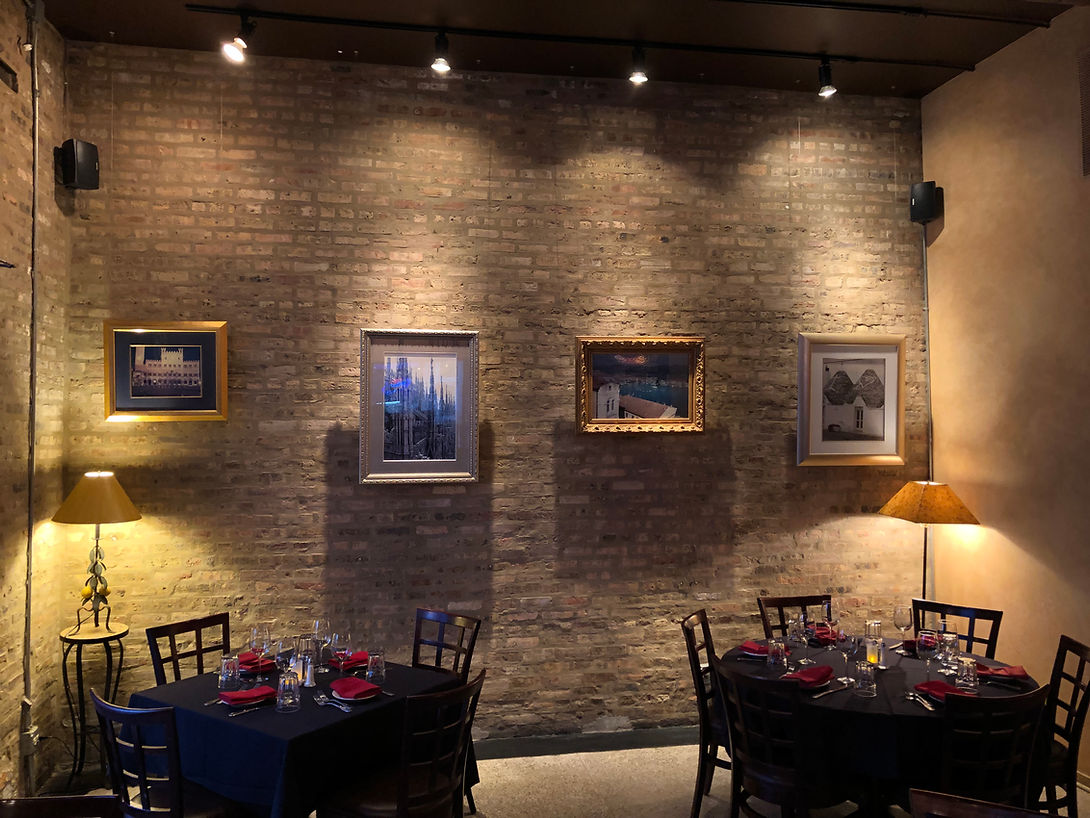 West side interior wall